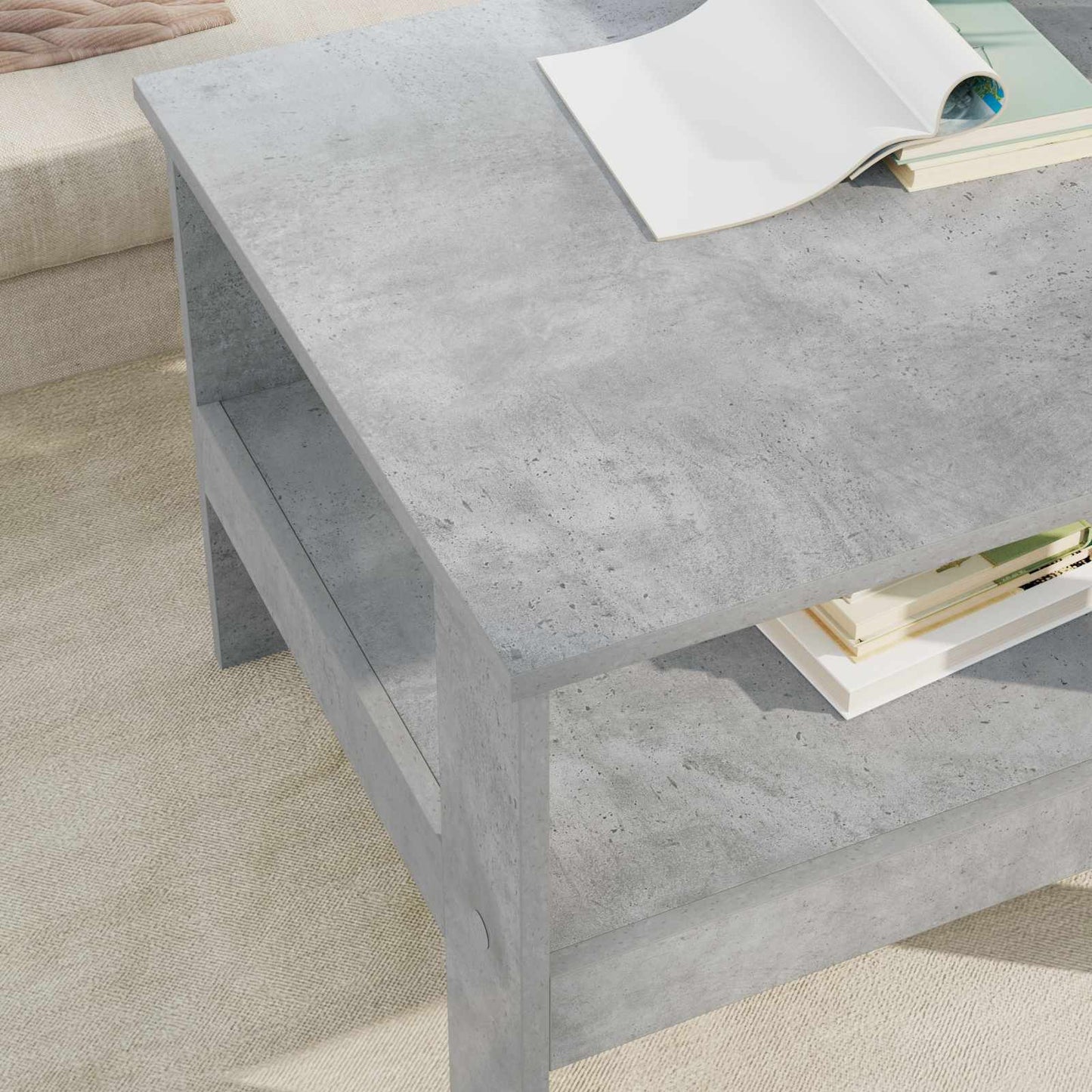 Coffee Table Concrete Grey 57 x 55 x 45 cm Engineered Wood
