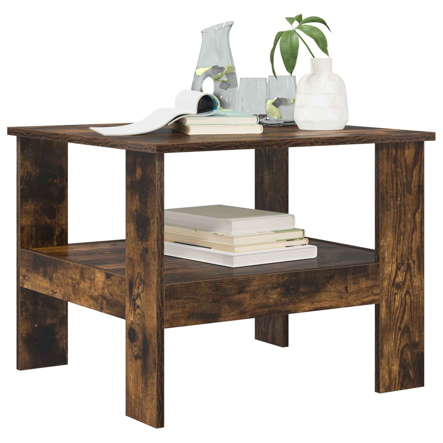 Coffee Table Smoked Oak 57 x 55 x 45 cm Engineered Wood
