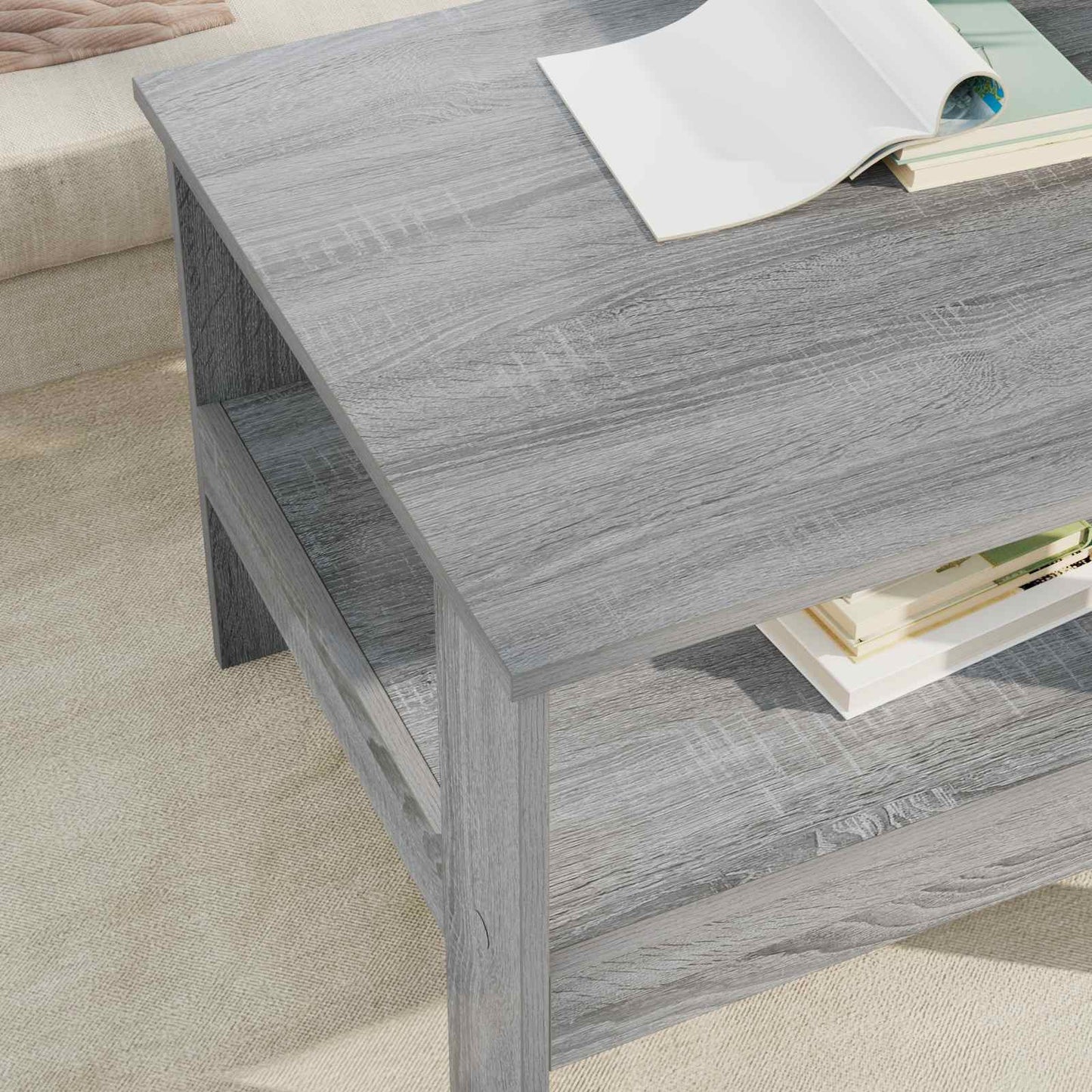 Coffee Table Grey Sonoma 57 x 55 x 45 cm Engineered Wood