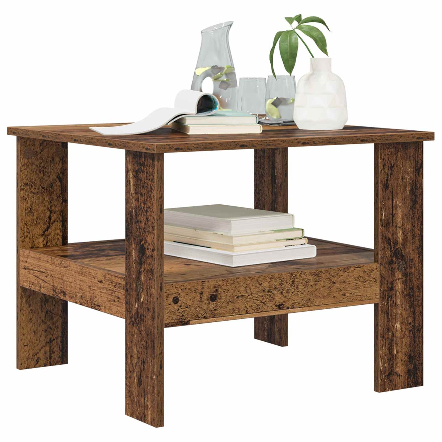 Coffee Table Old Wood 57 x 55 x 45 cm Engineered Wood