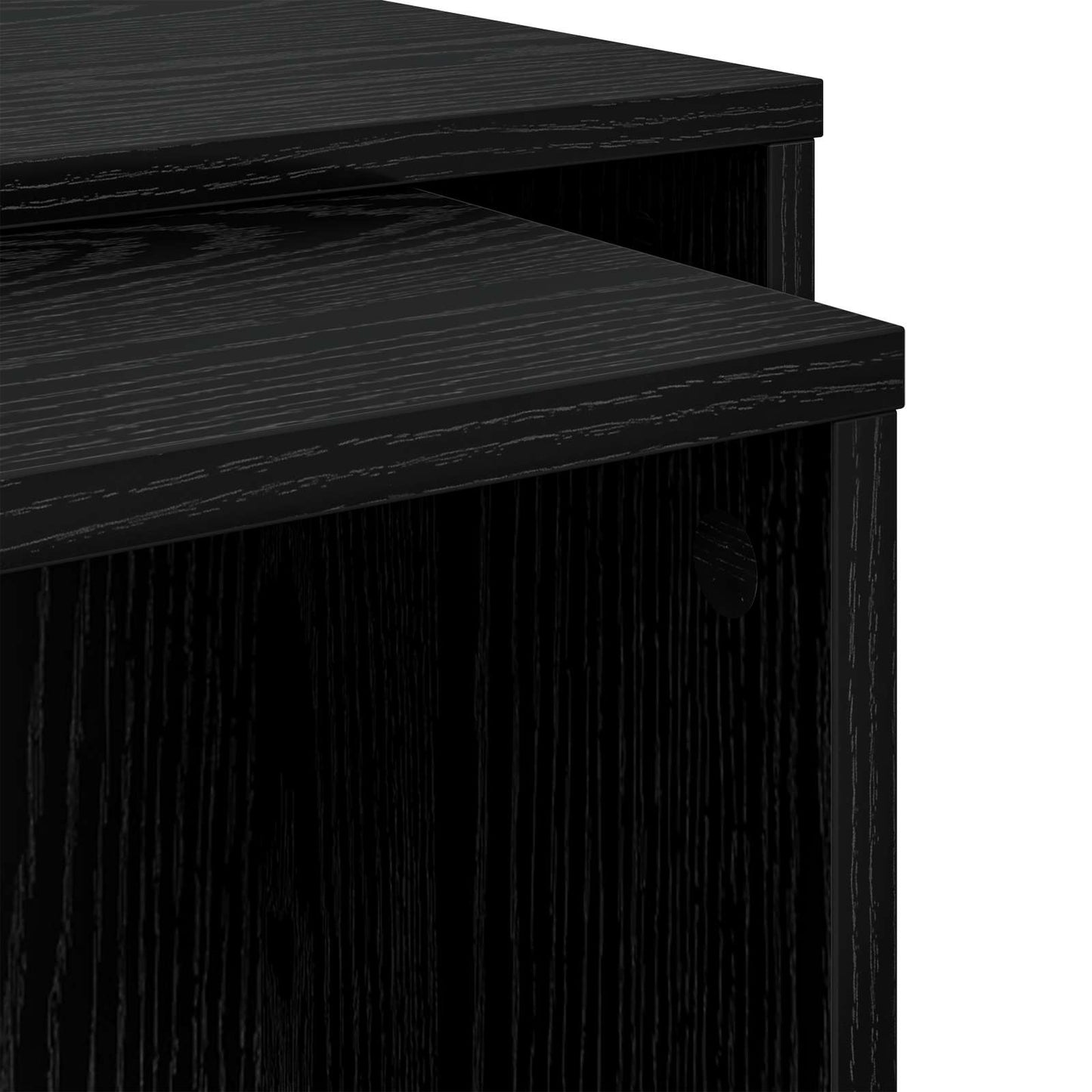 Coffee Table Set 2 pcs Black Oak Engineered Wood