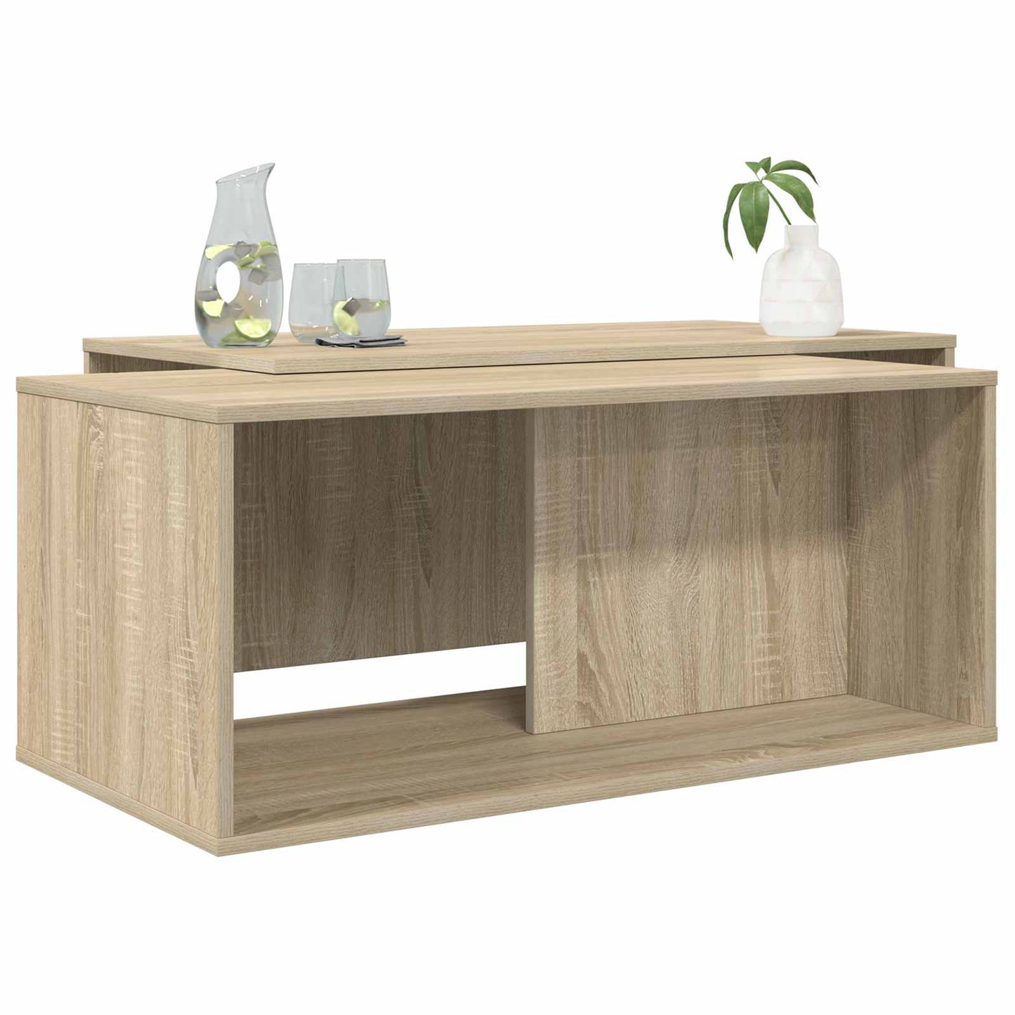 Coffee Table Set 2 pcs Sonoma Oak Engineered Wood
