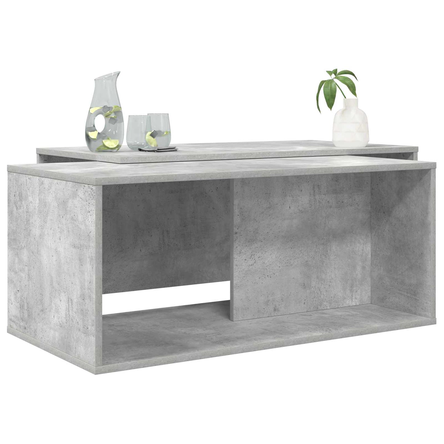Coffee Table Set 2 pcs Concrete Grey Engineered Wood