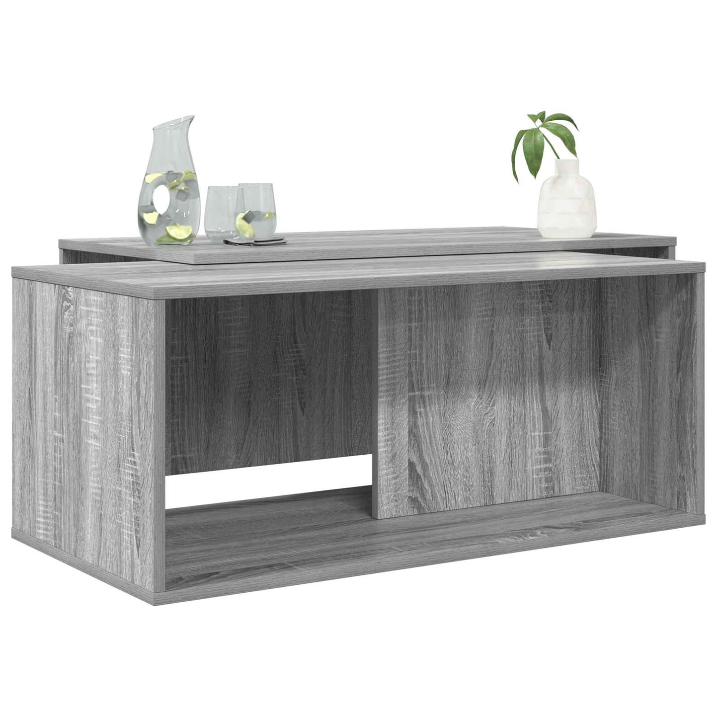 Coffee Table Set 2 pcs Grey Sonoma Engineered Wood