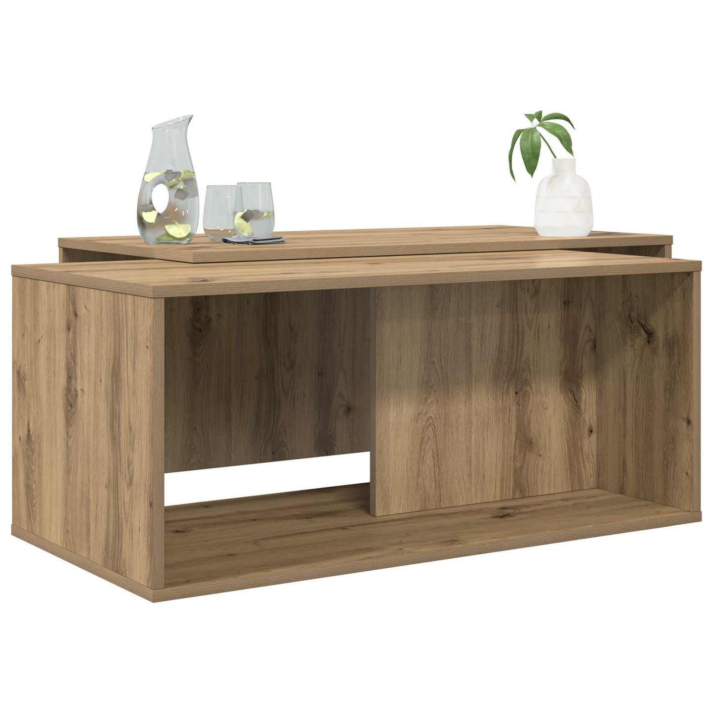 Coffee Table Set 2 pcs Artisan Oak Engineered Wood