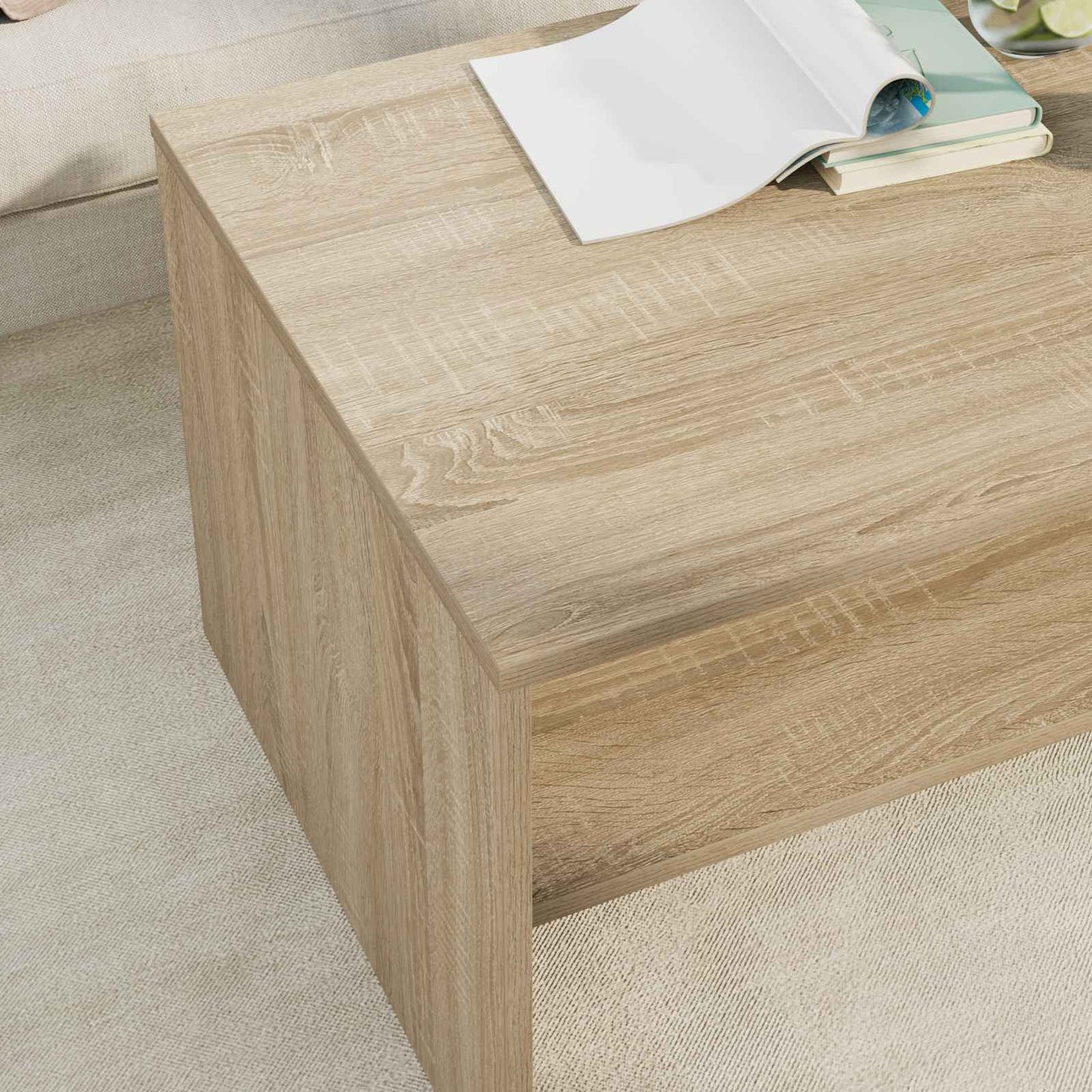 Coffee Table Sonoma Oak 80 x 50 x 40 cm Engineered Wood