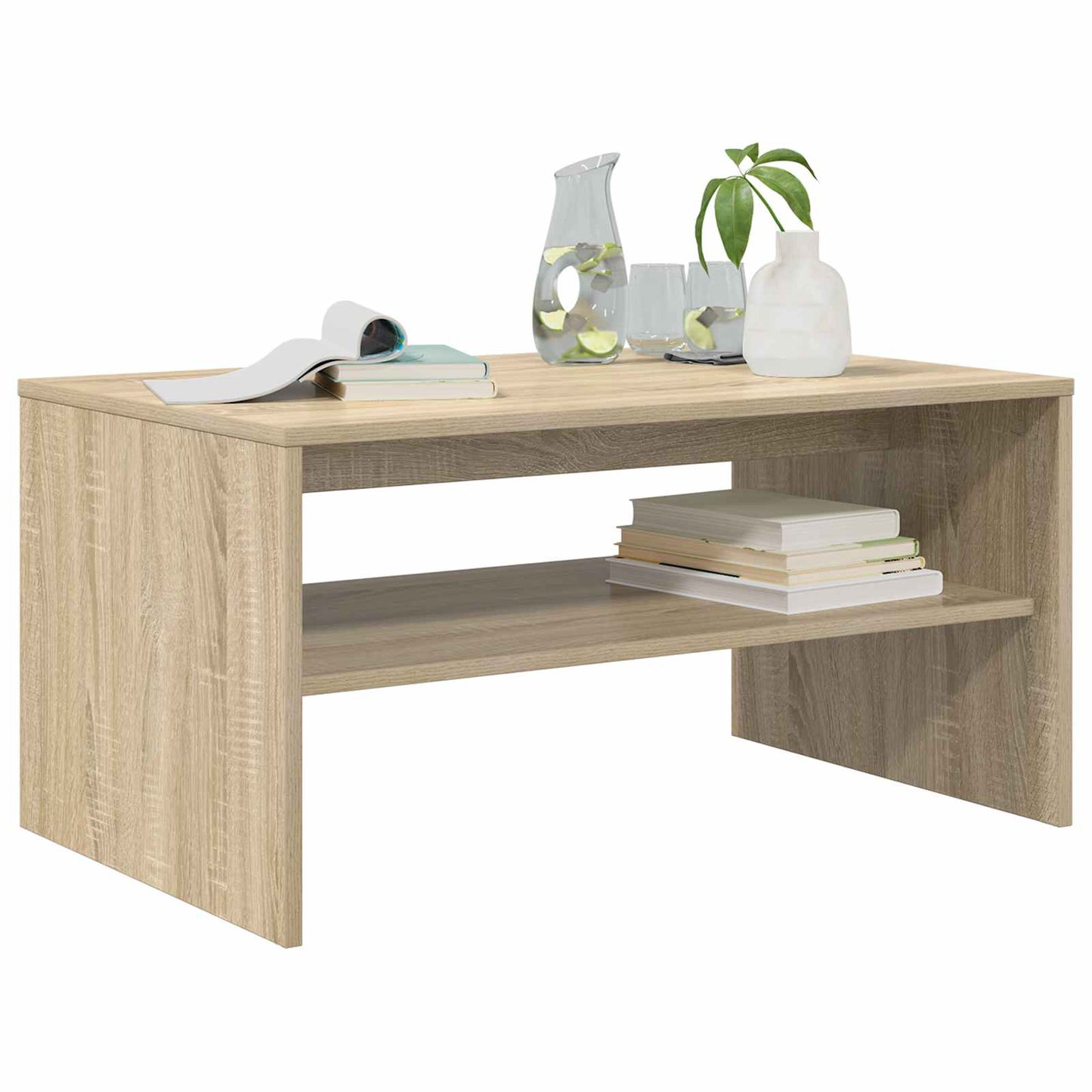 Coffee Table Sonoma Oak 80 x 50 x 40 cm Engineered Wood
