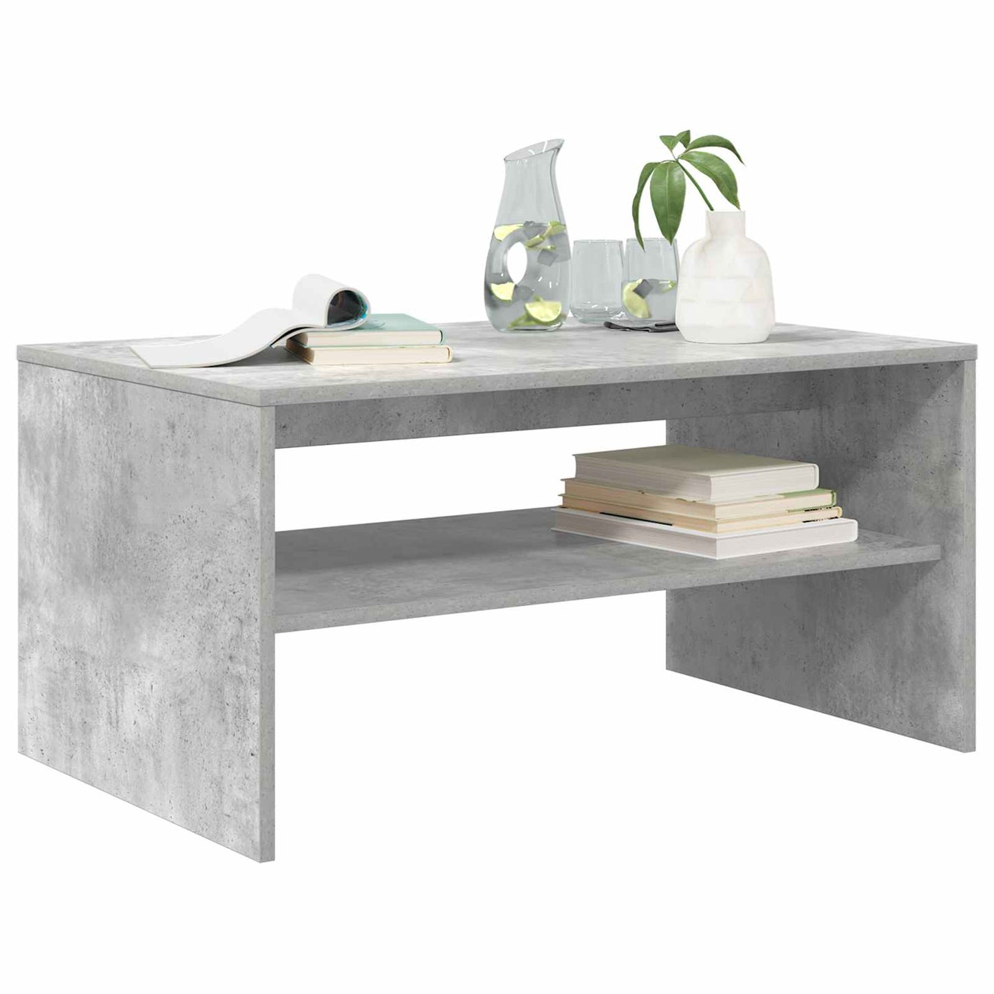 Coffee Table Concrete Grey 80 x 50 x 40 cm Engineered Wood