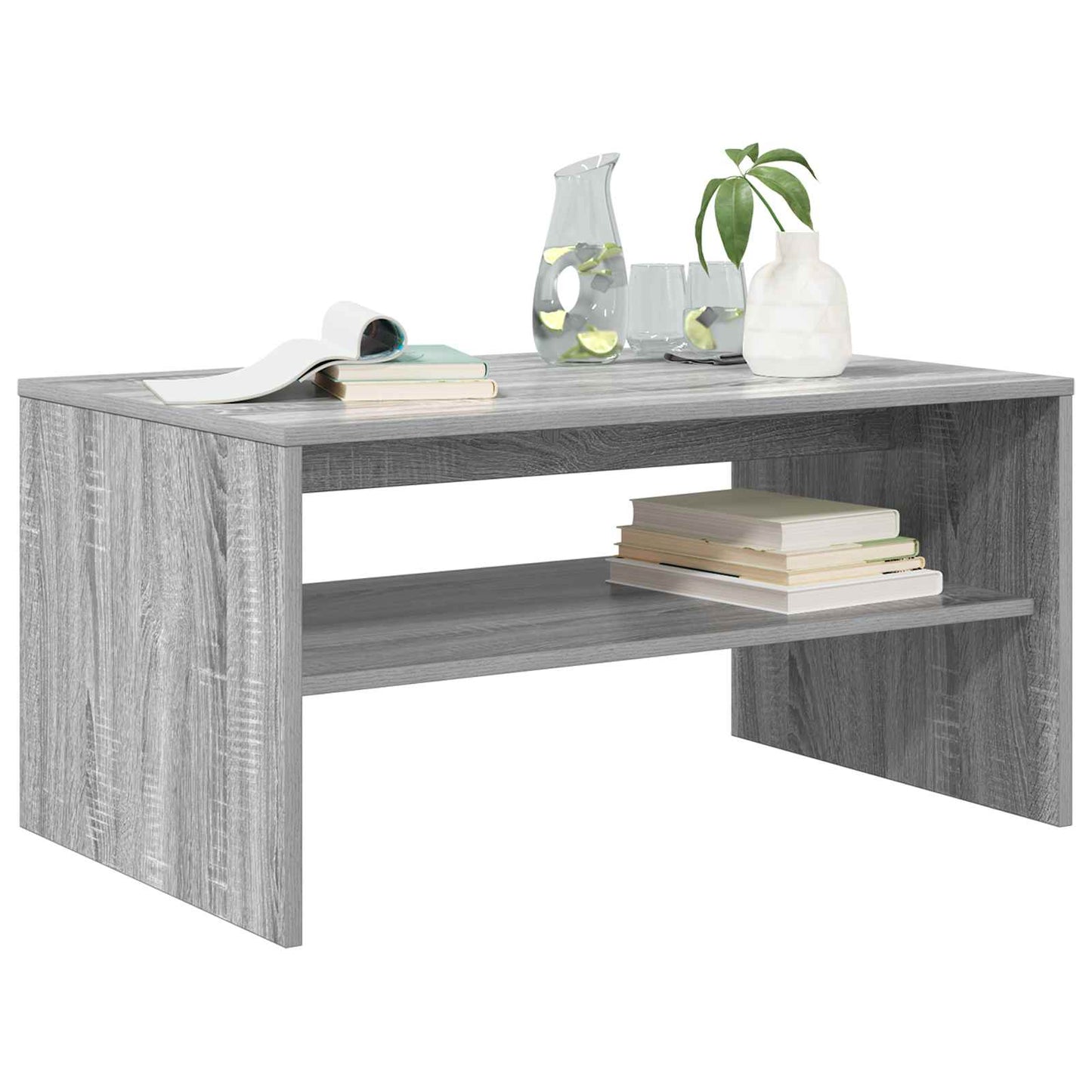 Coffee Table Grey Sonoma 80 x 50 x 40 cm Engineered Wood