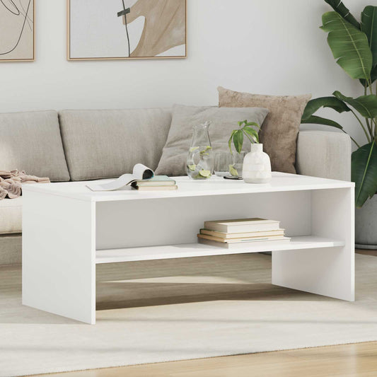 Coffee Table White 100 x 50 x 40 cm Engineered Wood