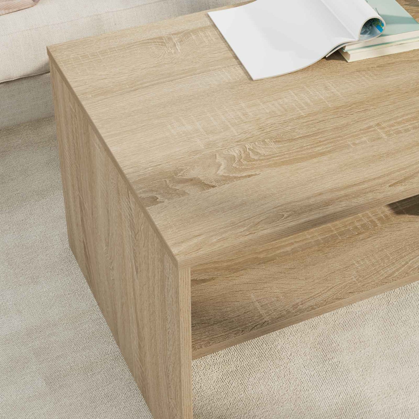 Coffee Table Sonoma Oak 100 x 50 x 40 cm Engineered Wood