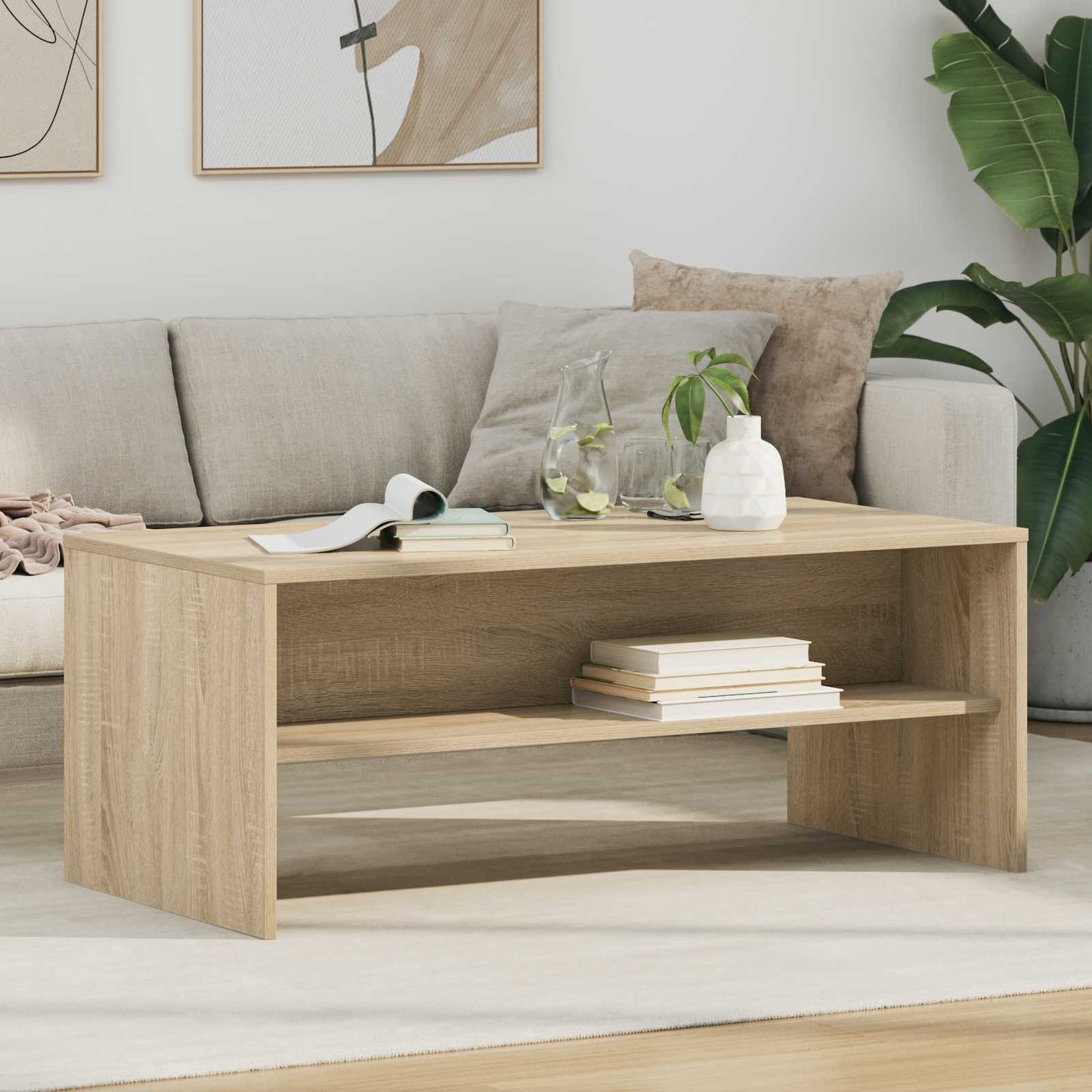 Coffee Table Sonoma Oak 100 x 50 x 40 cm Engineered Wood