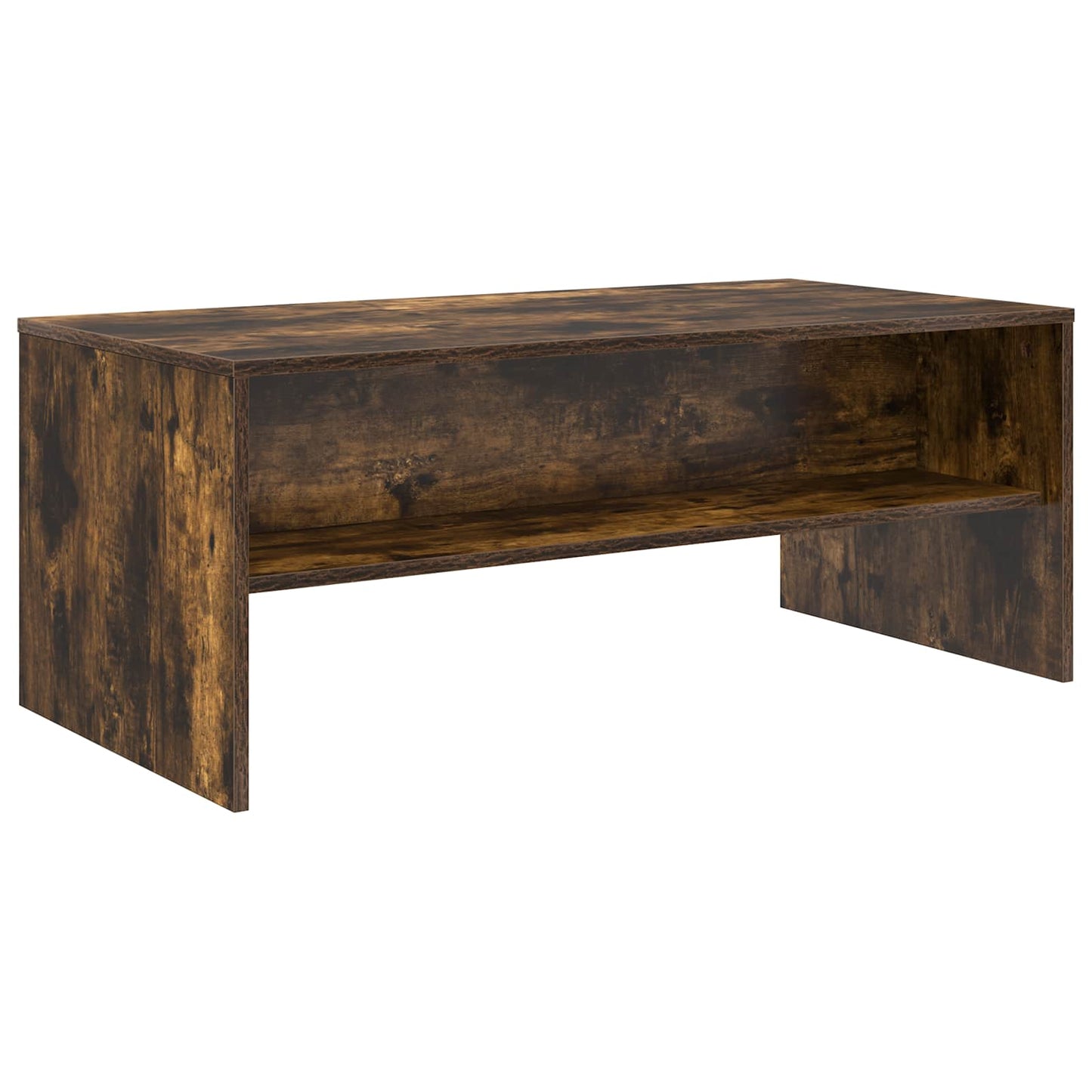Coffee Table Smoked Oak 100 x 50 x 40 cm Engineered Wood