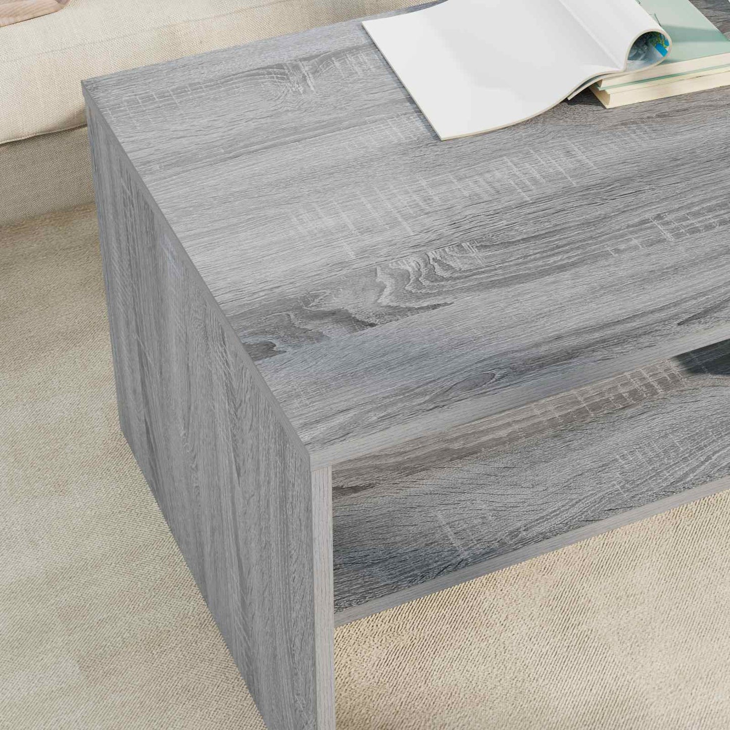 Coffee Table Grey Sonoma 100 x 50 x 40 cm Engineered Wood