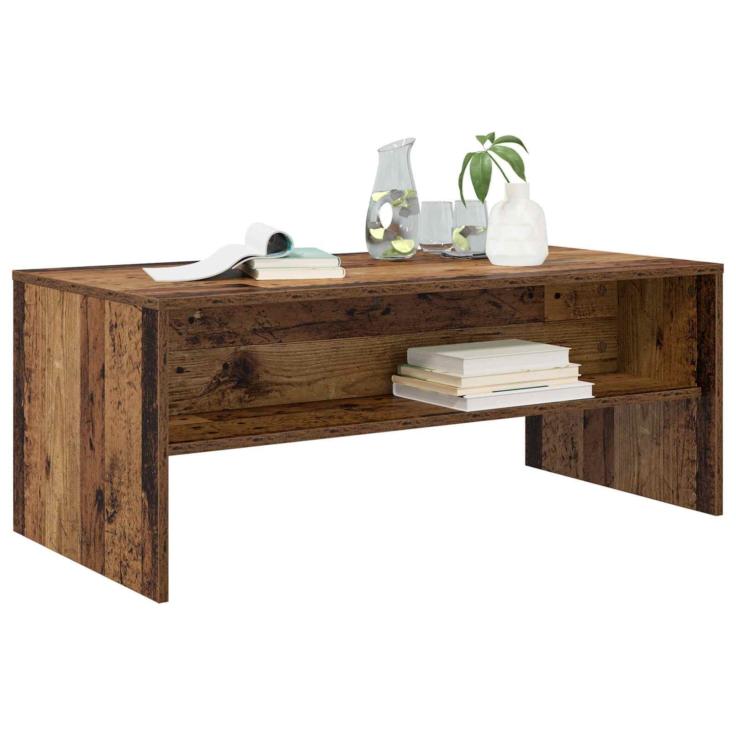 Coffee Table Old Wood 100 x 50 x 40 cm Engineered Wood