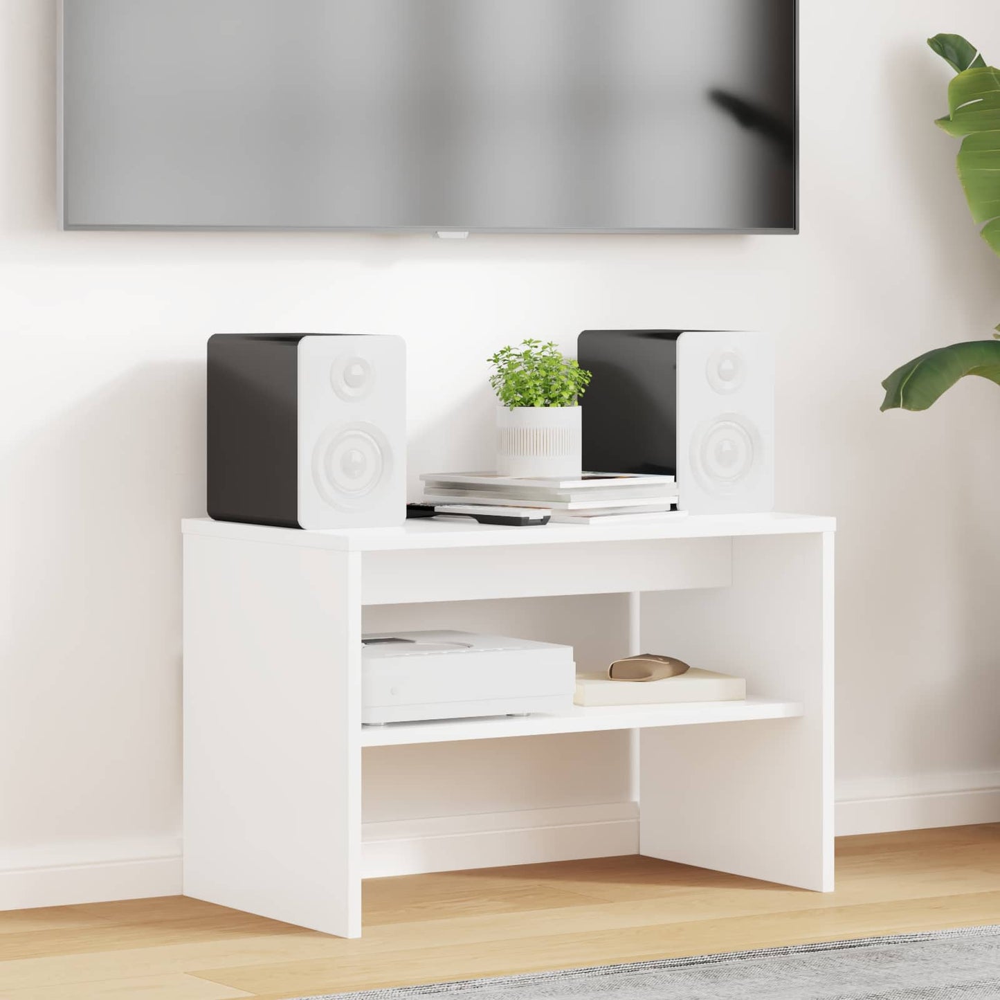 TV Cabinet 60 x 35 x 40 cm White Engineered Wood