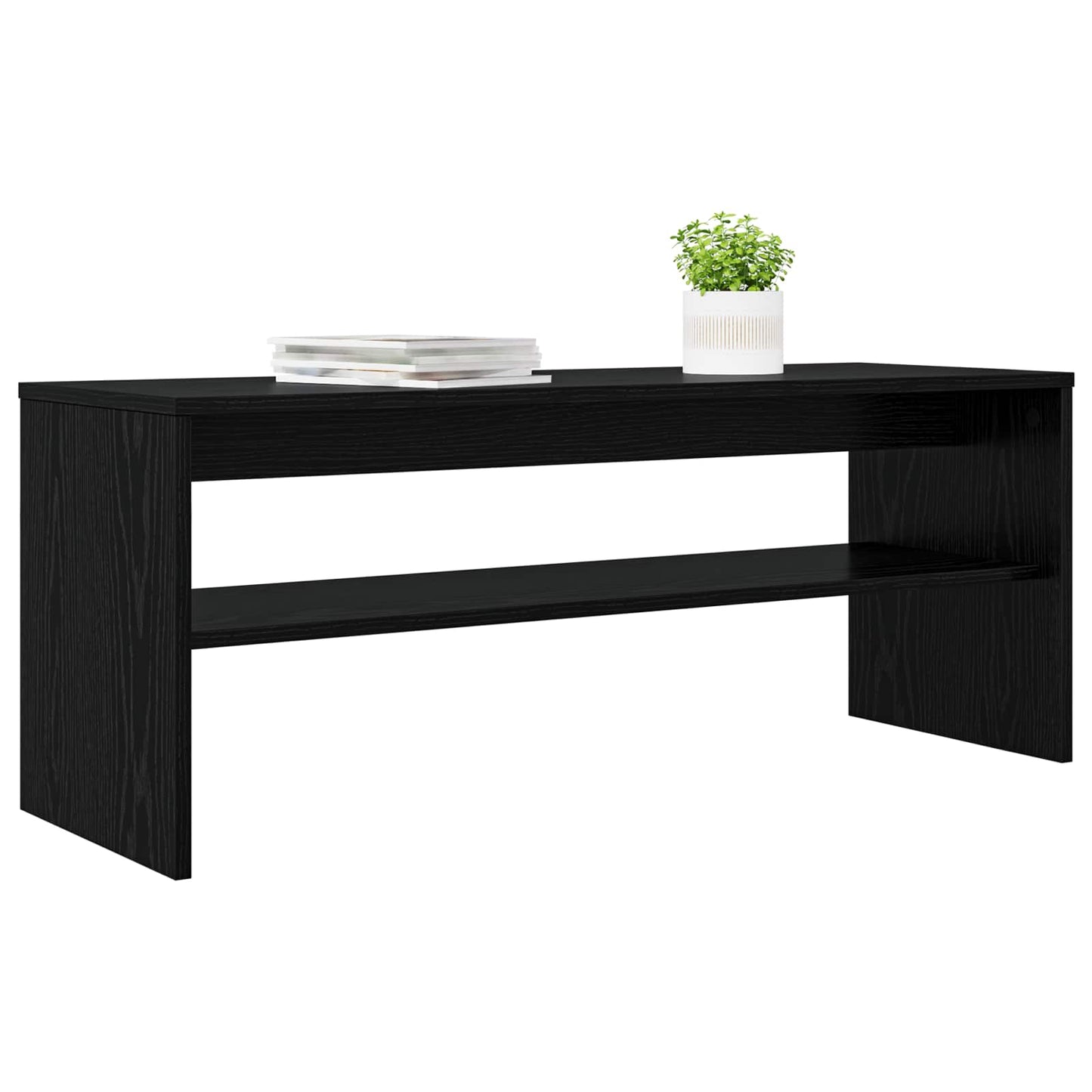 TV Cabinet 100 x 35 x 40 cm Black Oak Engineered Wood
