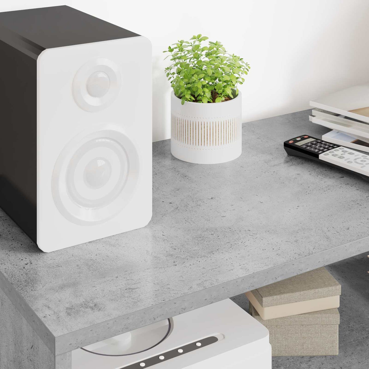 TV Cabinet 100 x 35 x 40 cm Concrete Grey Engineered Wood