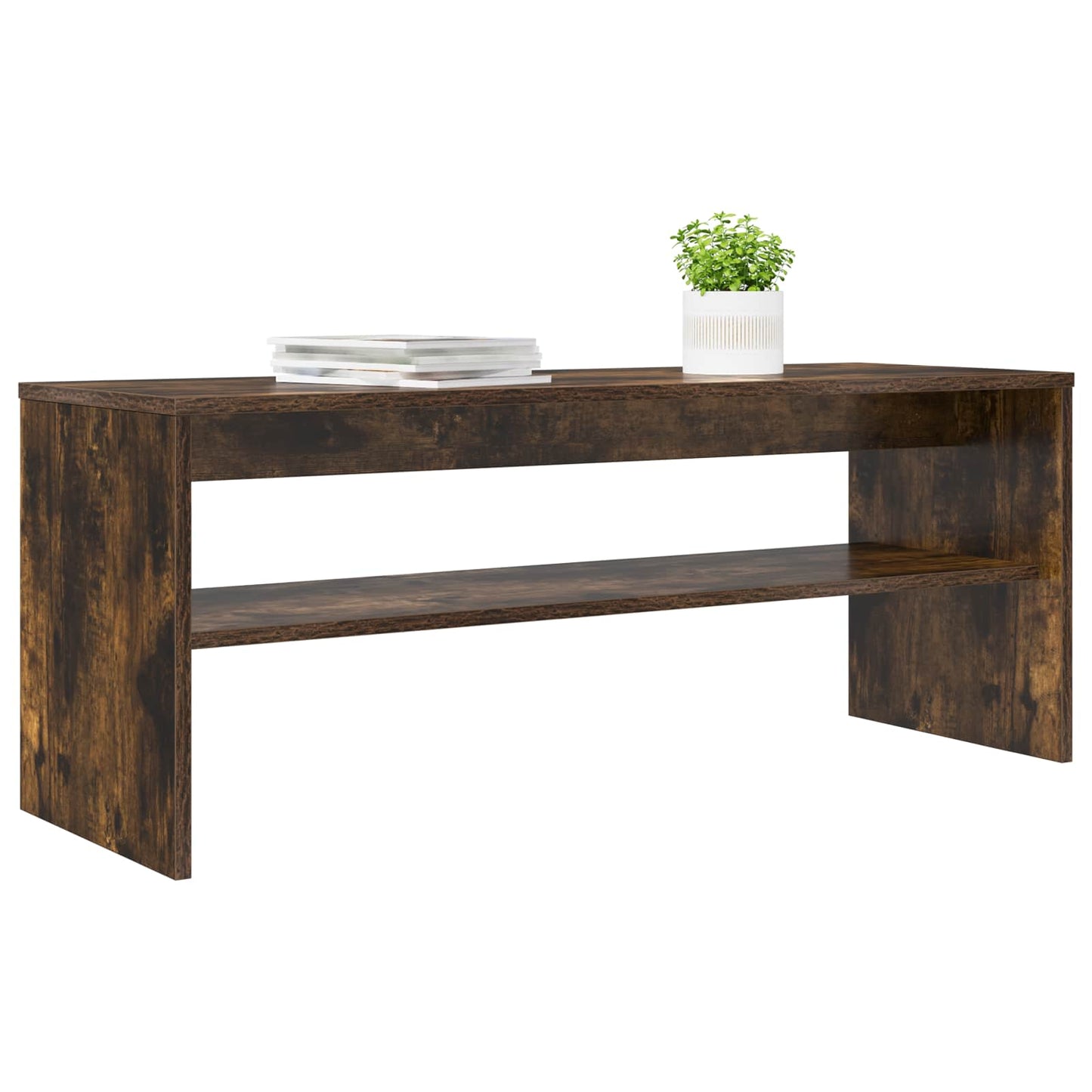 TV Cabinet Smoked Oak 100 x 35 x 40 cm Engineered Wood