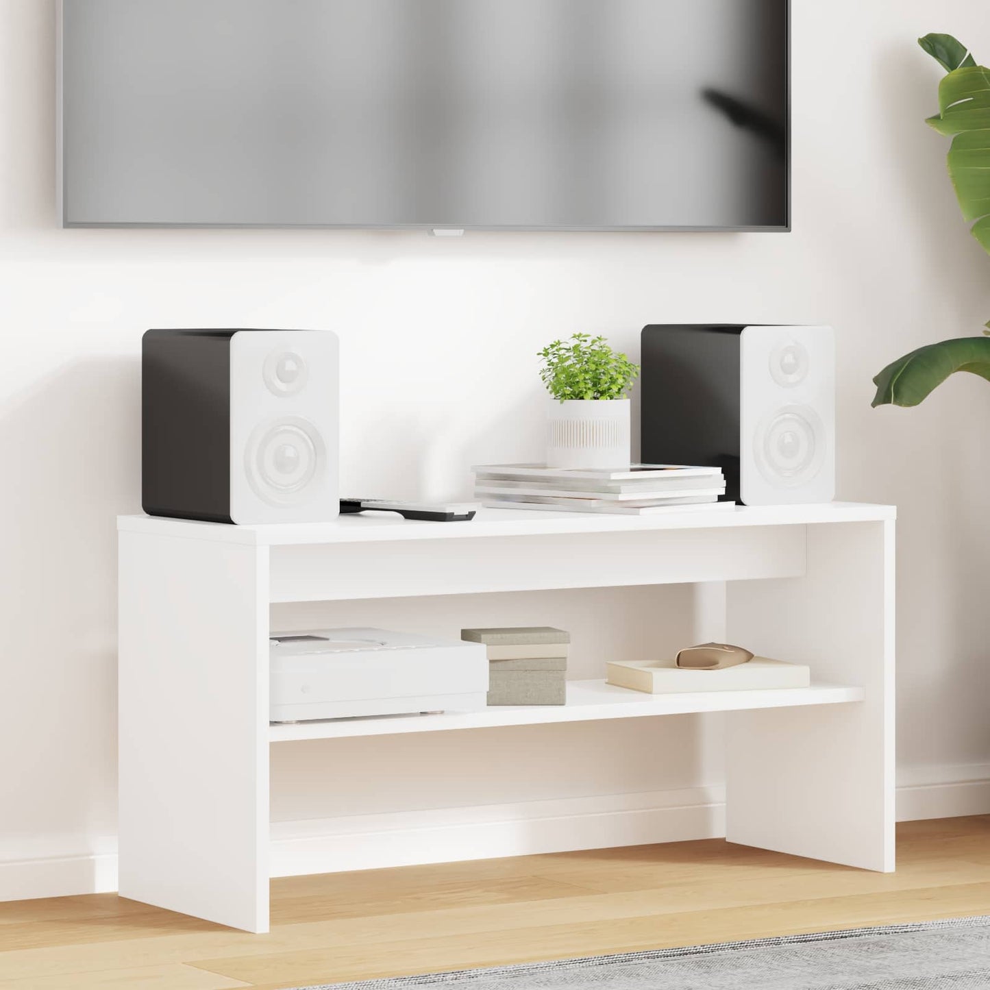 TV Cabinet 80 x 30 x 40 cm White Engineered Wood