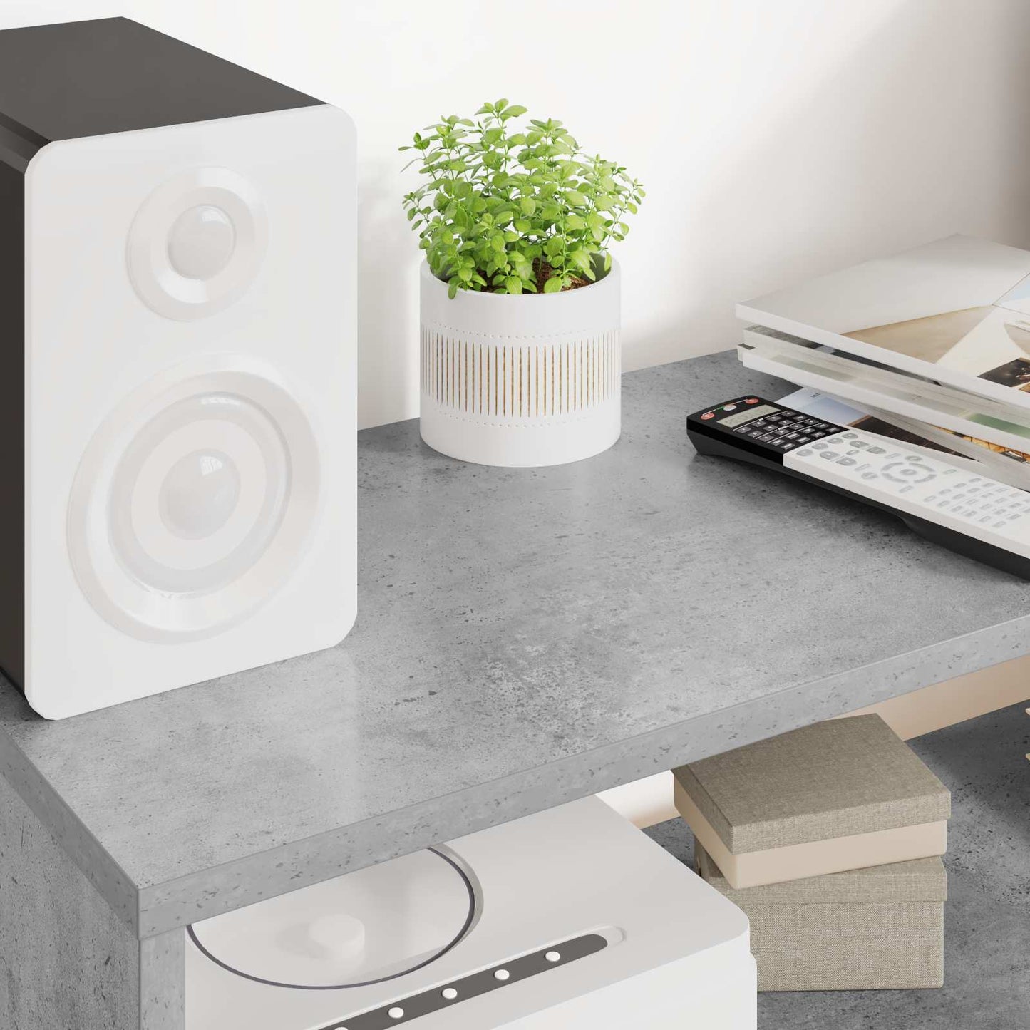 TV Cabinet Concrete Grey 80 x 30 x 40 cm Engineered Wood