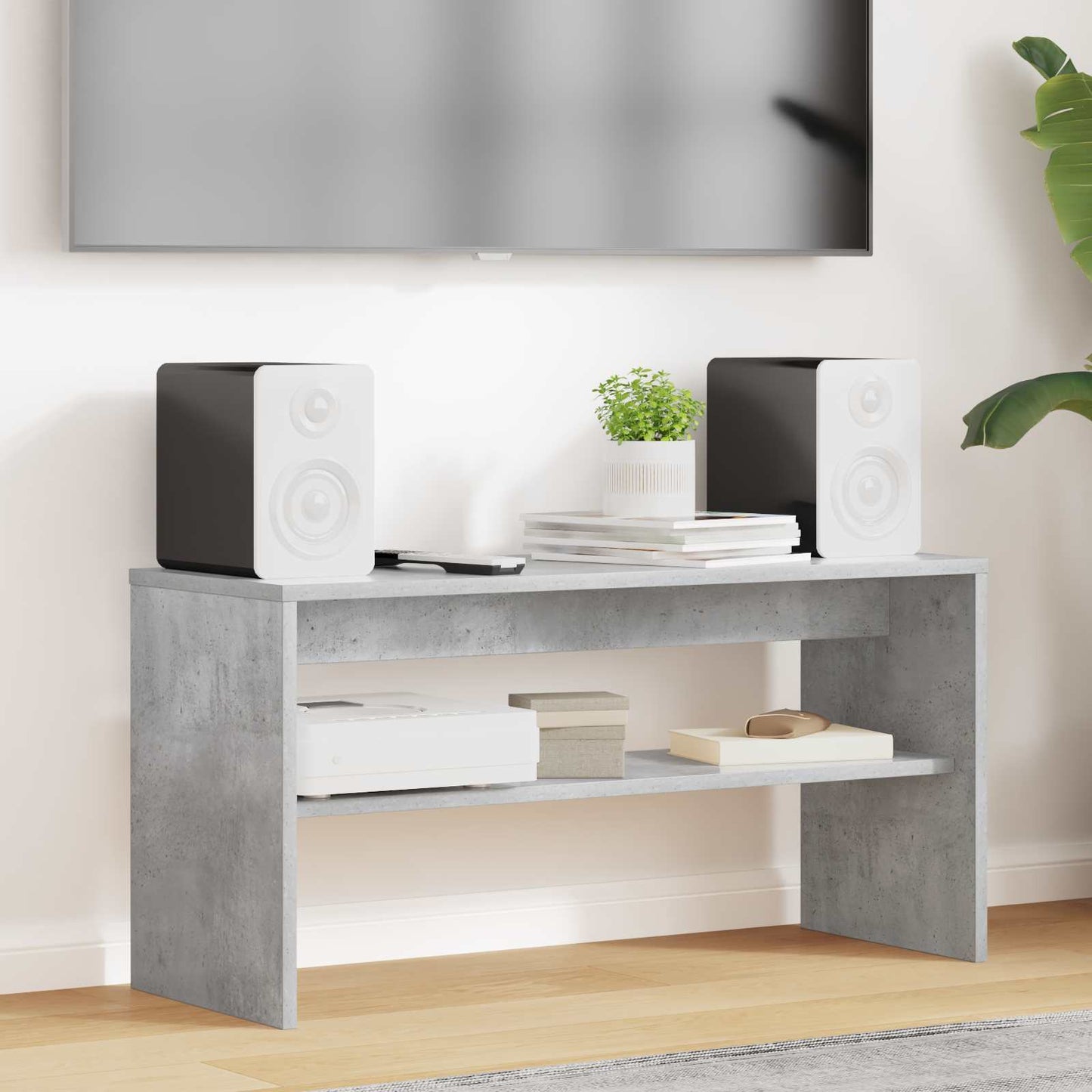 TV Cabinet 80 x 30 x 40 cm Concrete Grey Engineered Wood
