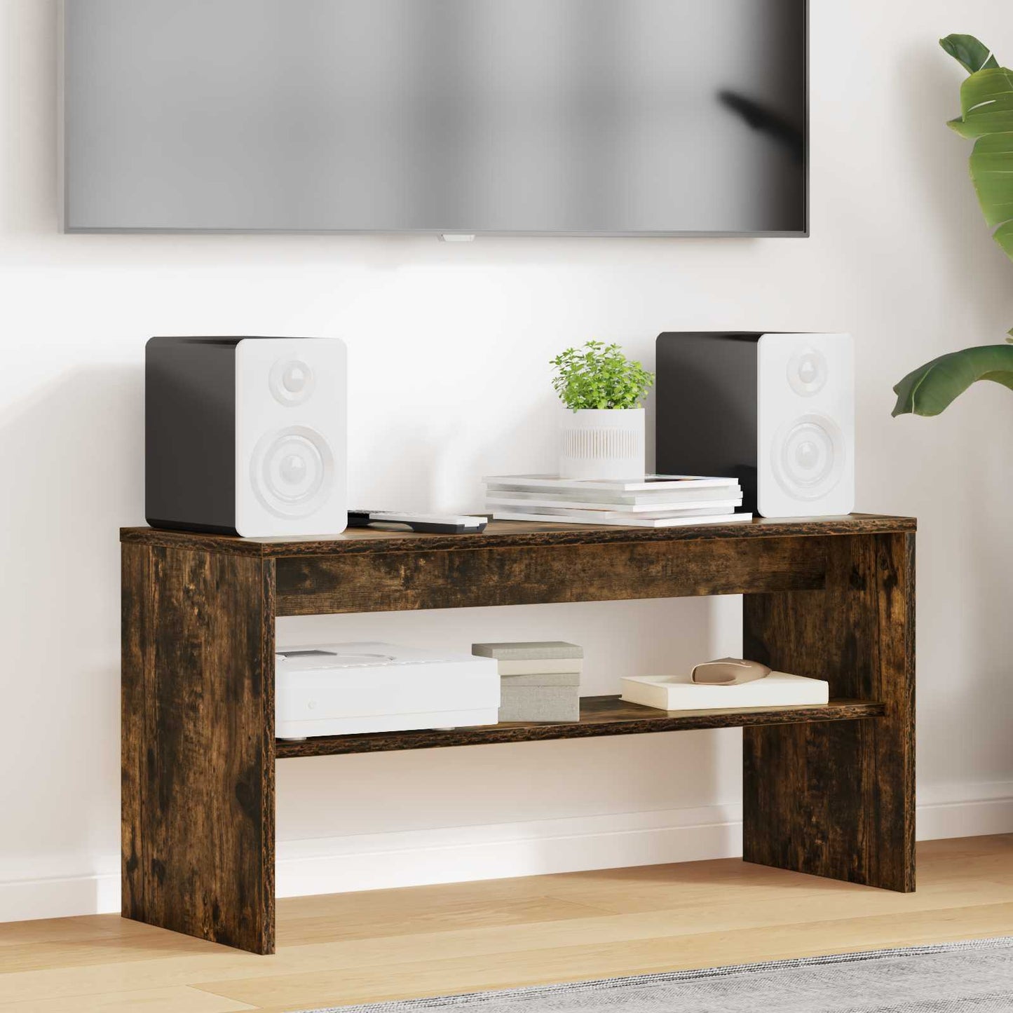 TV Cabinet 80 x 30 x 40 cm Smoked Oak Engineered Wood
