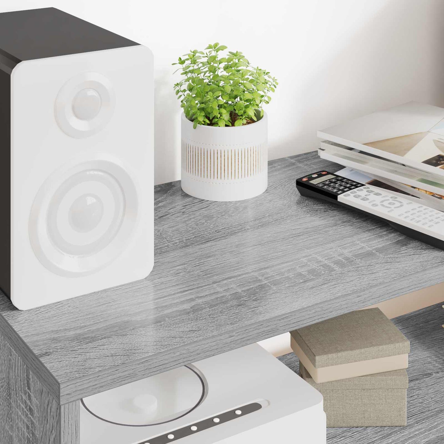 TV Cabinet 80 x 30 x 40 cm Grey Sonoma Engineered Wood