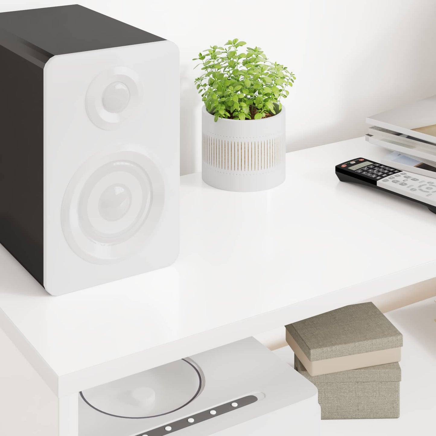 TV Cabinet 100 x 30 x 40 cm White Engineered Wood