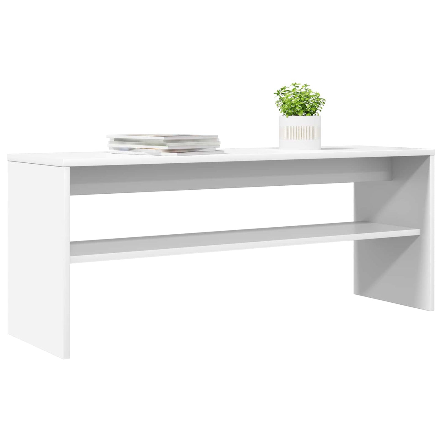 TV Cabinet 100 x 30 x 40 cm White Engineered Wood