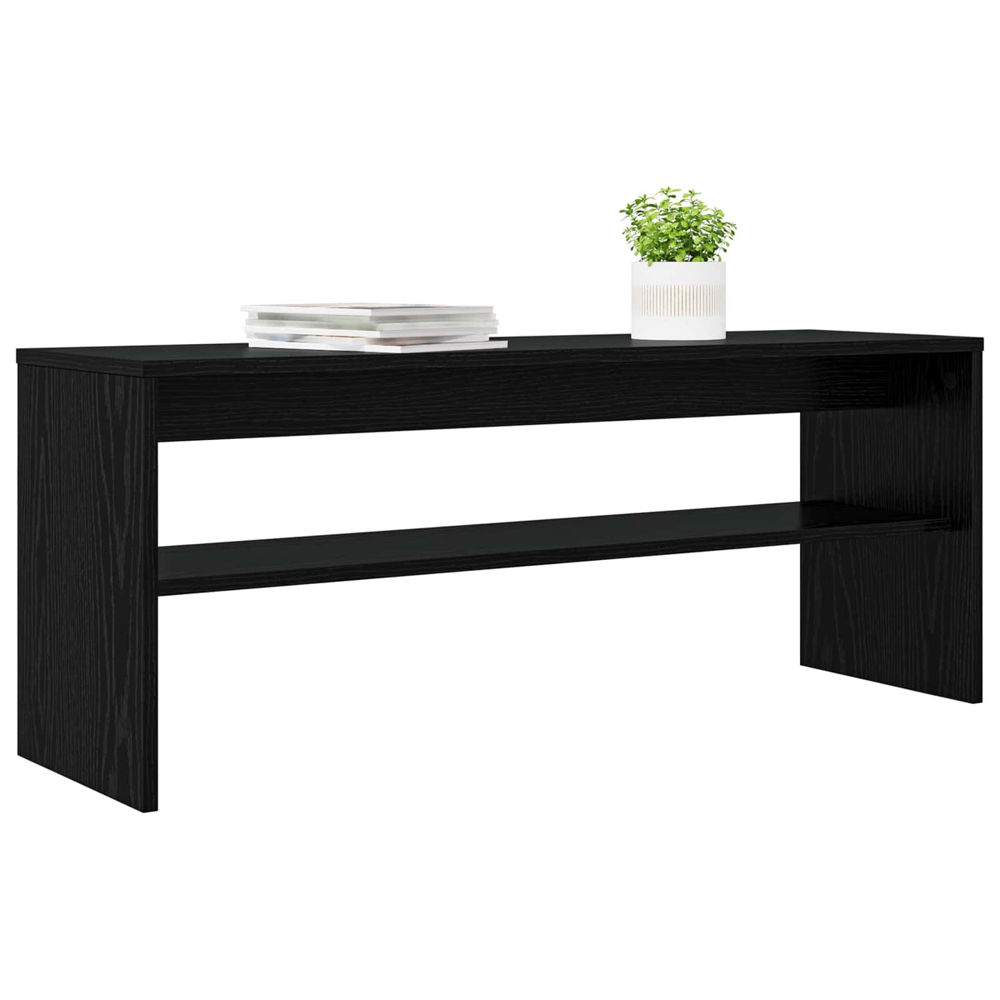 TV Cabinet 100 x 30 x 40 cm Black Oak Engineered Wood