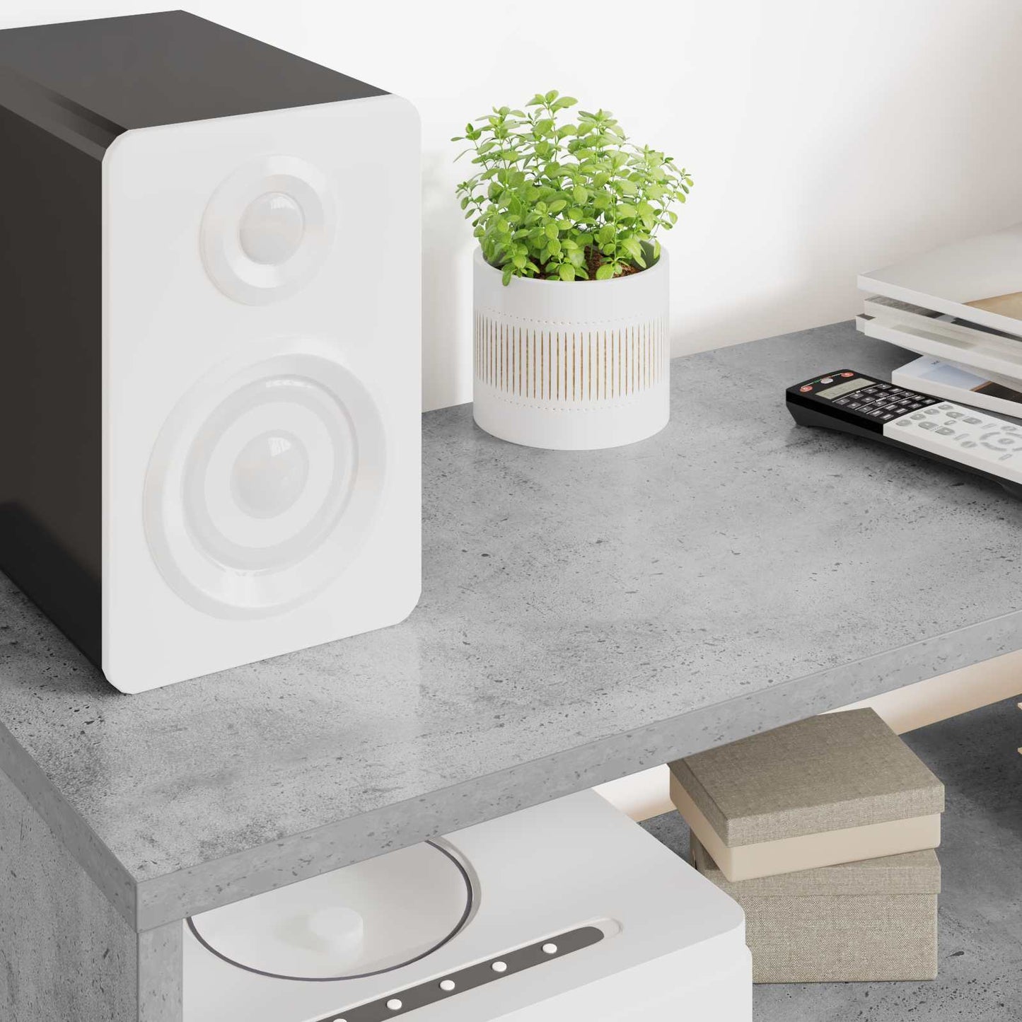TV Cabinet 100 x 30 x 40 cm Concrete Grey Engineered Wood