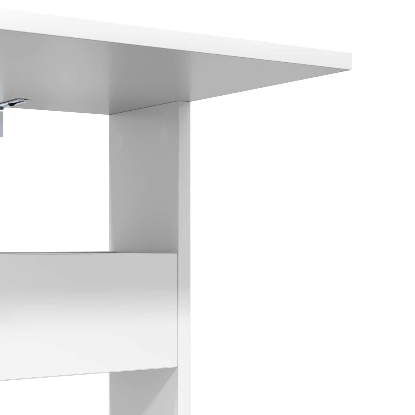 Side Table White 40 x 35 x 60.5 cm Engineered Wood