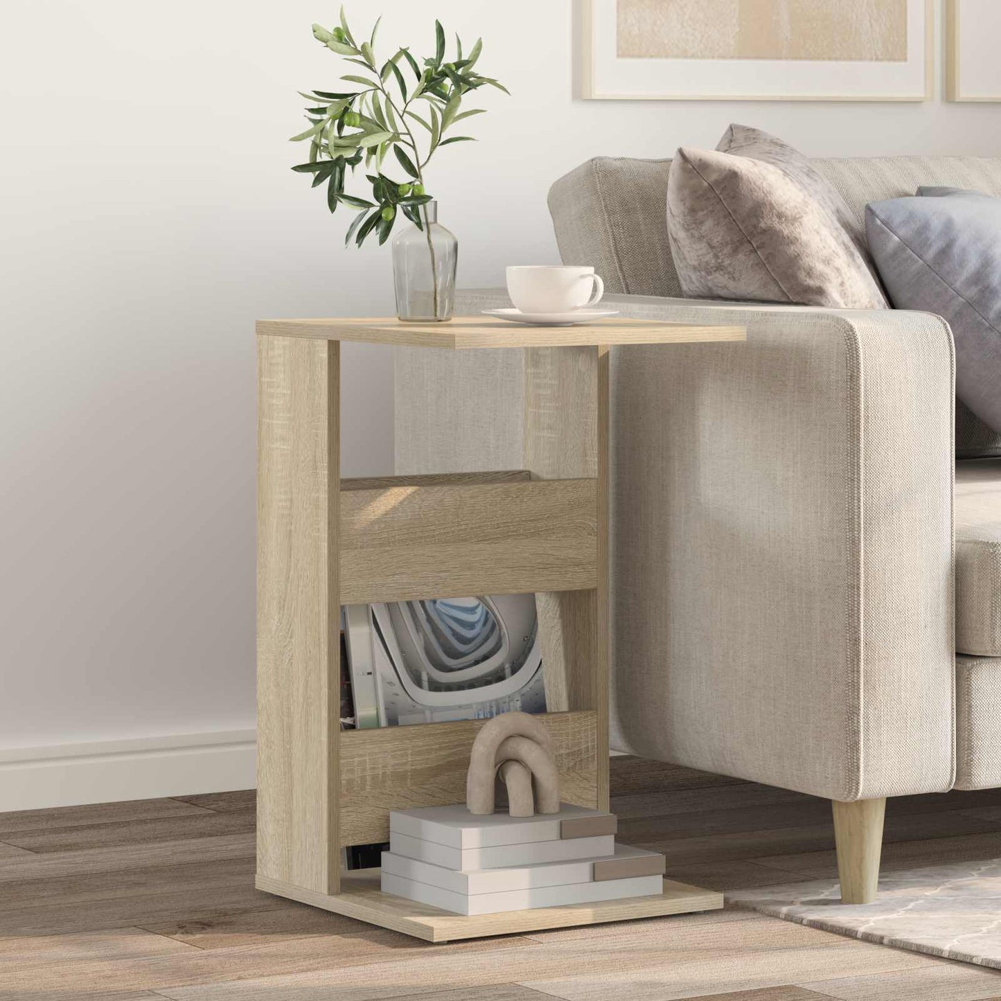 Side Table Sonoma Oak 40 x 35 x 60.5 cm Engineered Wood