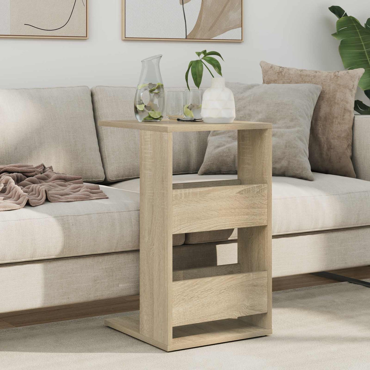 Side Table Sonoma Oak 40 x 35 x 60.5 cm Engineered Wood