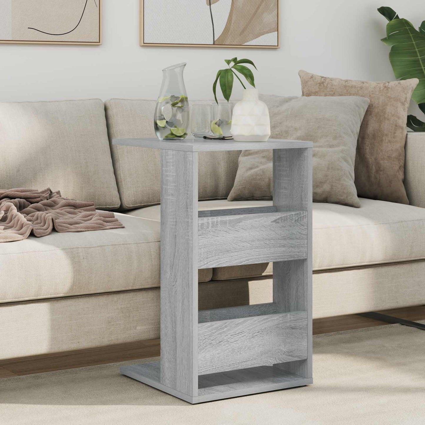 Side Table Grey Sonoma 40 x 35 x 60.5 cm Engineered Wood