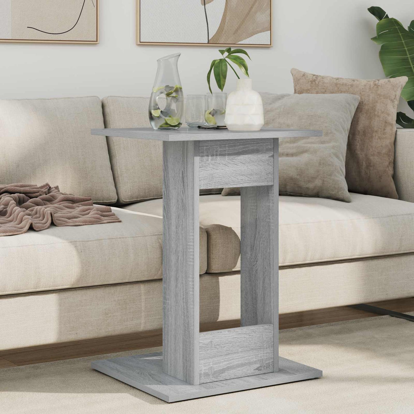 Side Table Grey Sonoma 45 x 40 x 62.5 cm Engineered Wood