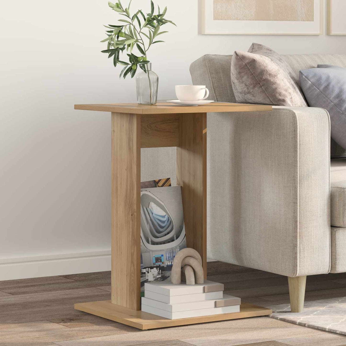 Side Table Artisan Oak 45 x 40 x 62.5 cm Engineered Wood