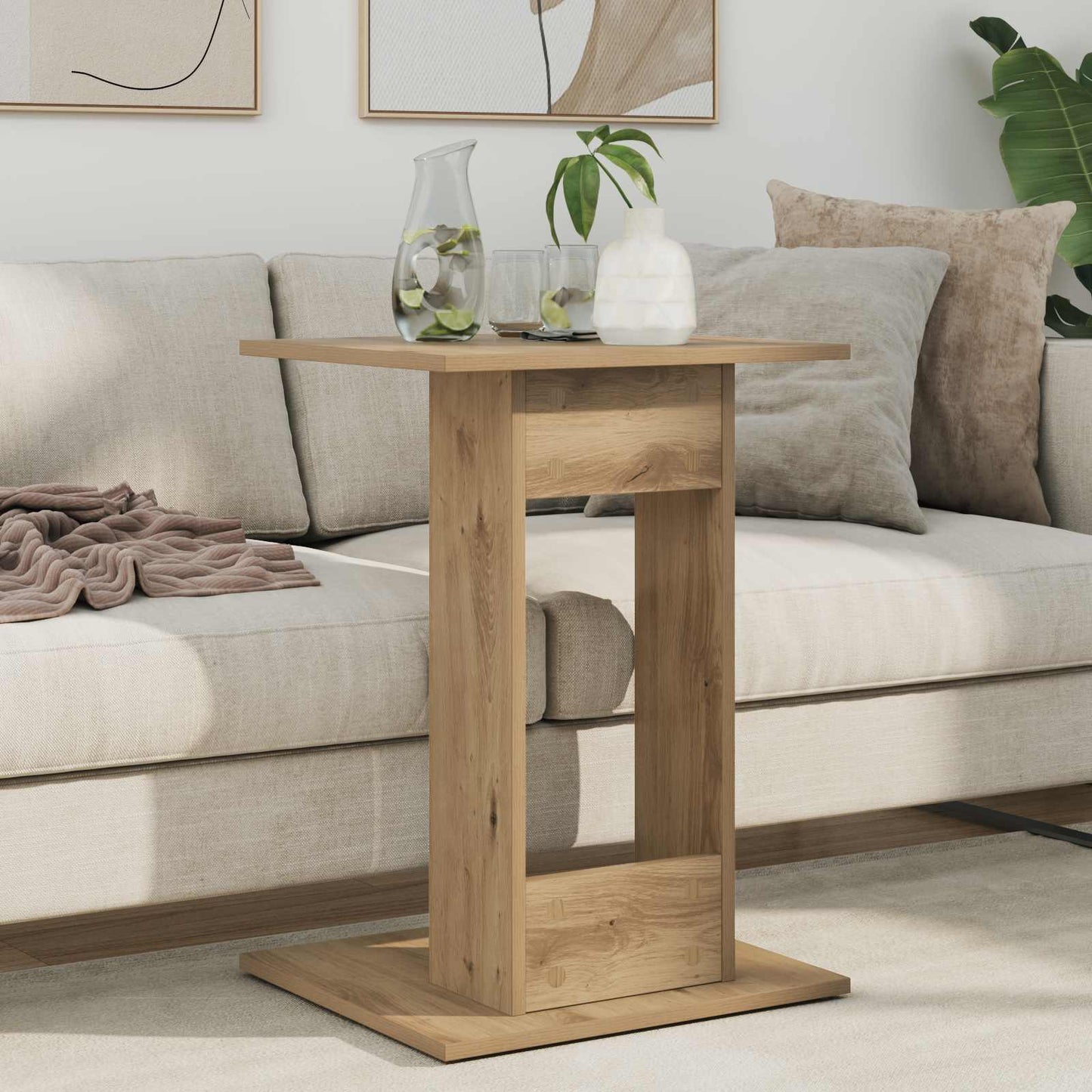 Side Table Artisan Oak 45 x 40 x 62.5 cm Engineered Wood