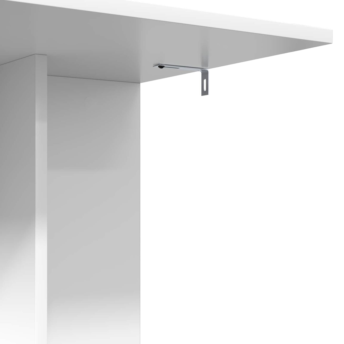 Side Table White 45 x 40 x 62.5 cm Engineered Wood