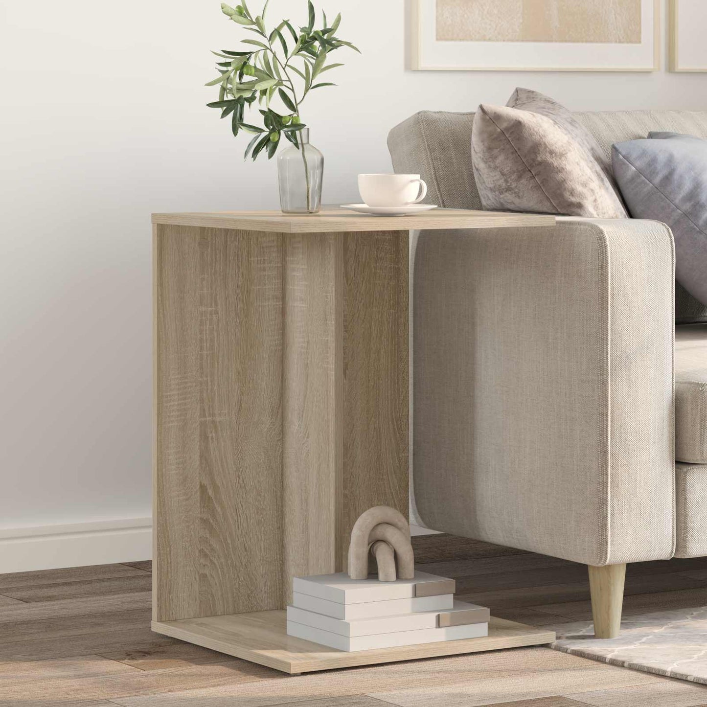 Side Table Sonoma Oak 45 x 40 x 62.5 cm Engineered Wood