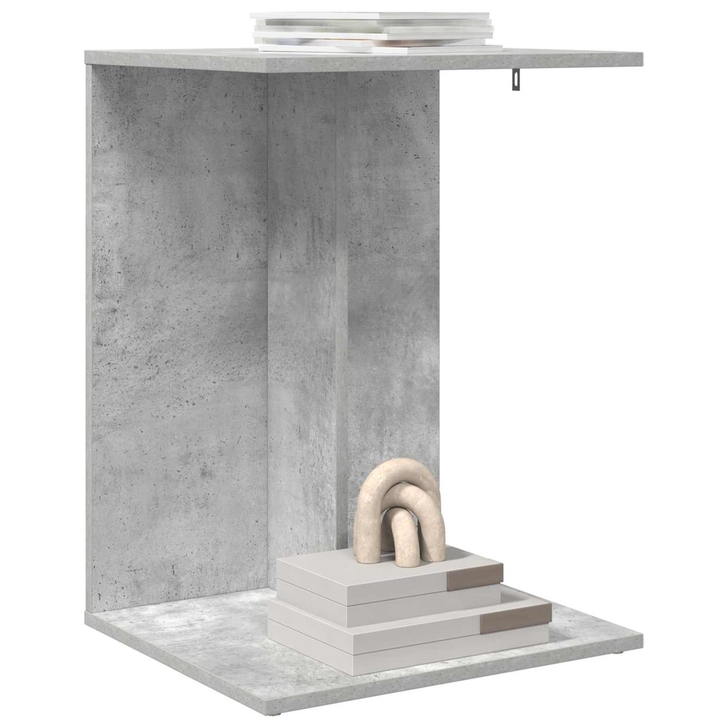 Side Table Concrete Grey 45 x 40 x 62.5 cm Engineered Wood