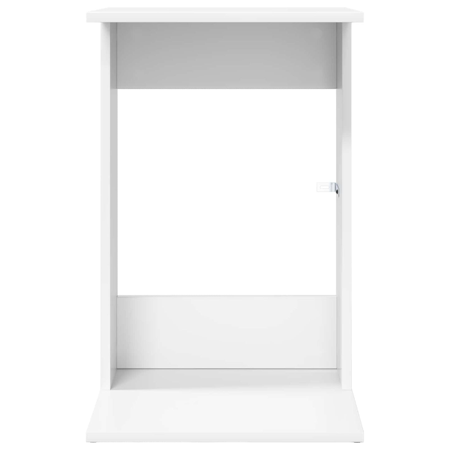 Side Table White 40 x 38 x 62.5 cm Engineered Wood