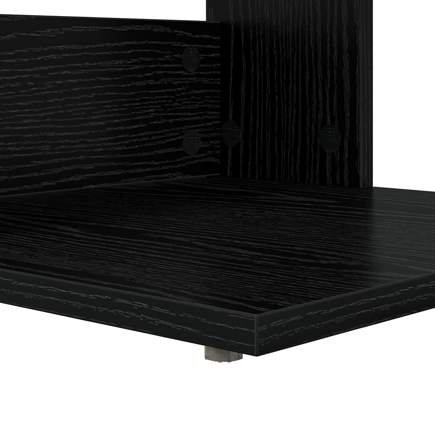 Side Table Black Oak 40 x 38 x 62.5 cm Engineered Wood