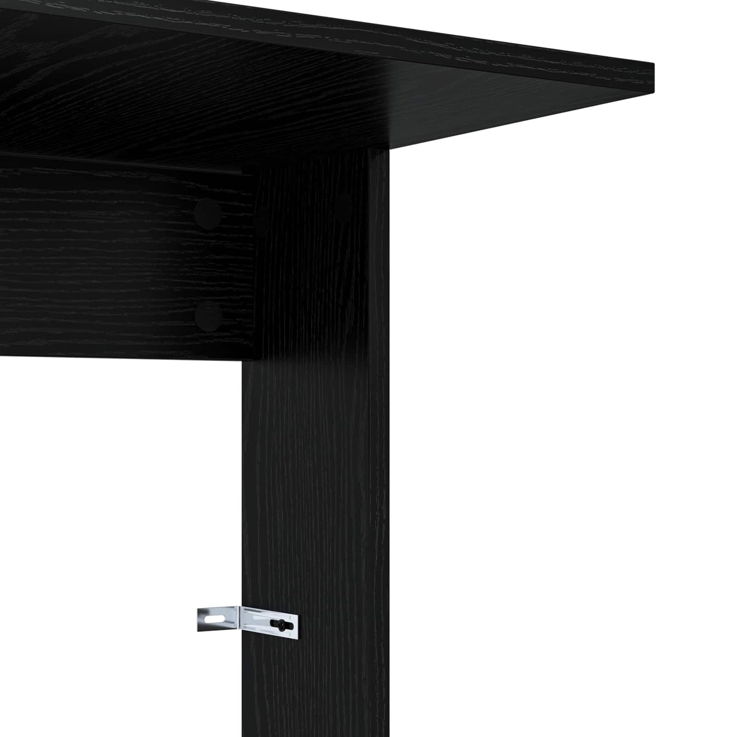 Side Table Black Oak 40 x 38 x 62.5 cm Engineered Wood