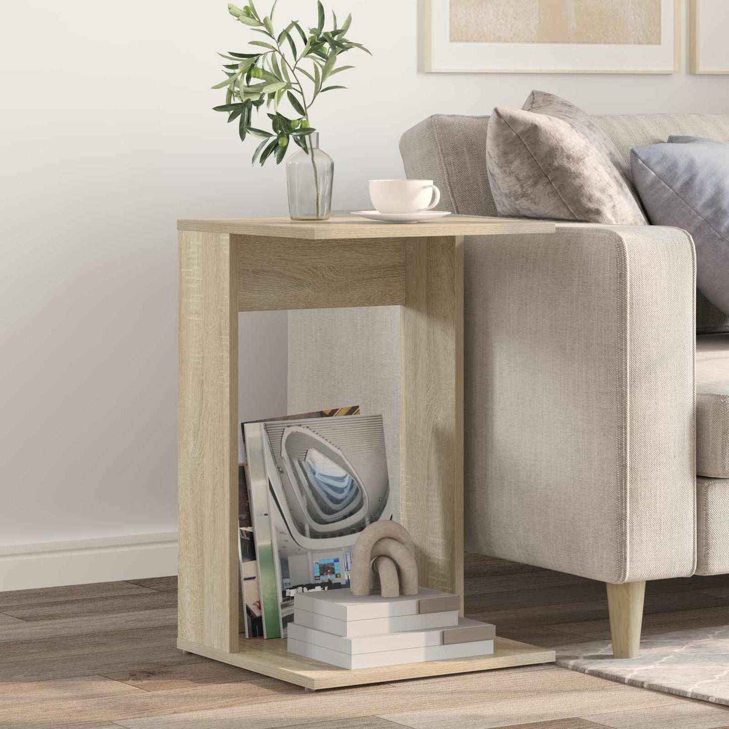 Side Table Sonoma Oak 40 x 38 x 62.5 cm Engineered Wood