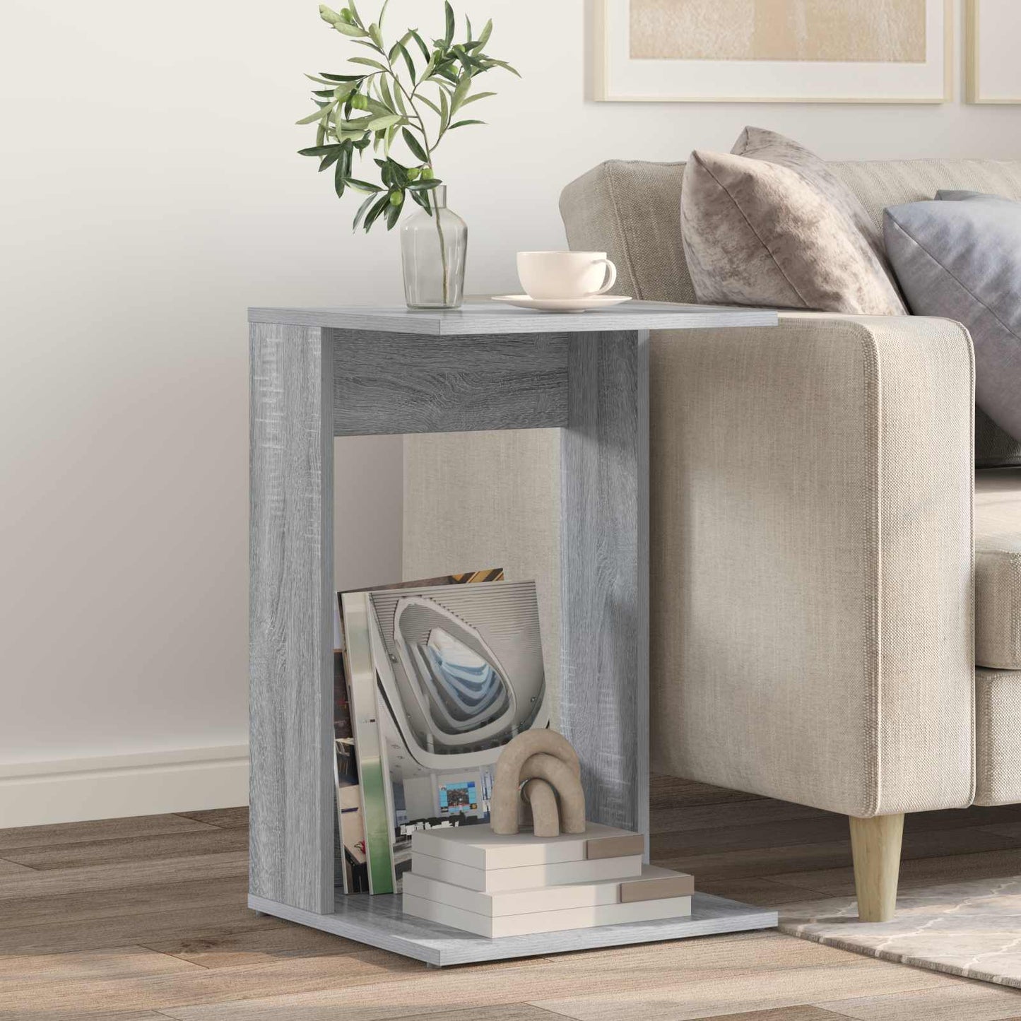 Side Table Grey Sonoma 40 x 38 x 62.5 cm Engineered Wood