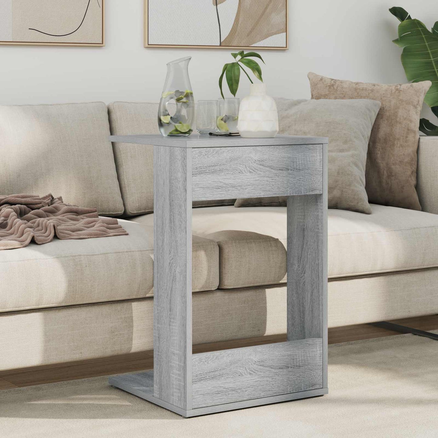Side Table Grey Sonoma 40 x 38 x 62.5 cm Engineered Wood