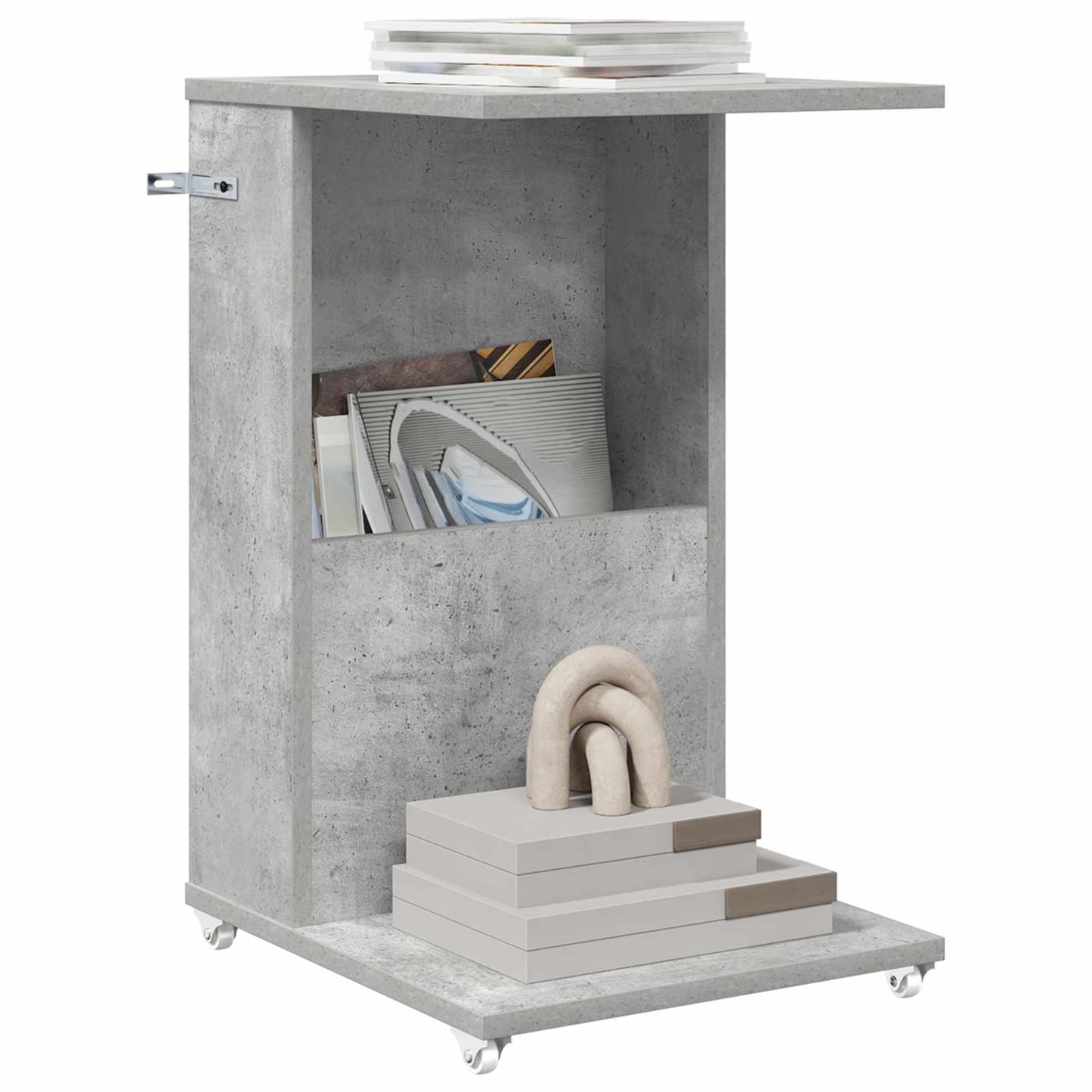 Side Table Concrete Grey 40 x 35 x 60 cm Engineered Wood