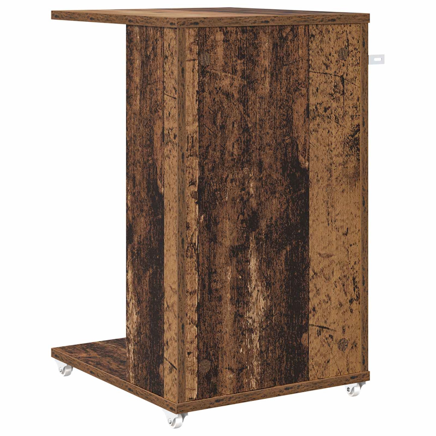 Side Table with Wheel Old Wood 40 x 35 x 60 cm Engineered Wood